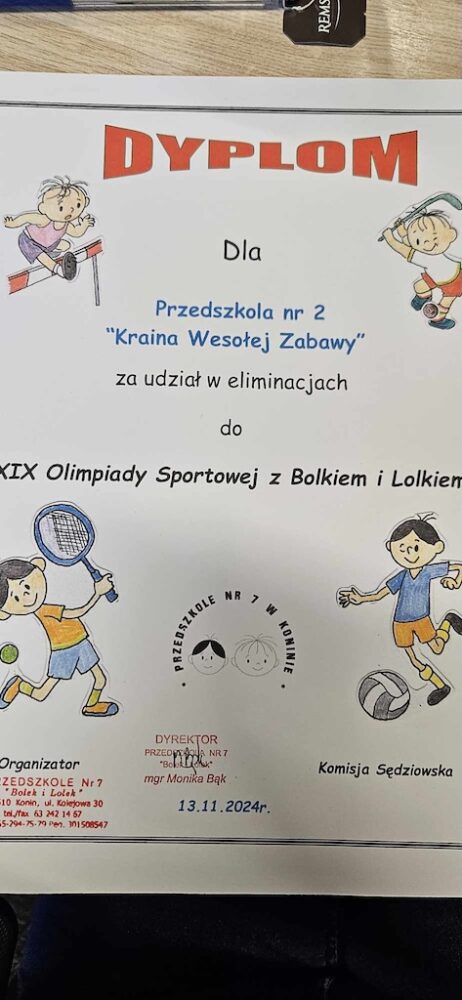 Nasze przedszkole w finale Olimpiady Sportowej z Bolkiem i Lolkiem 462556698 430373793453028 4942803941844143020 n